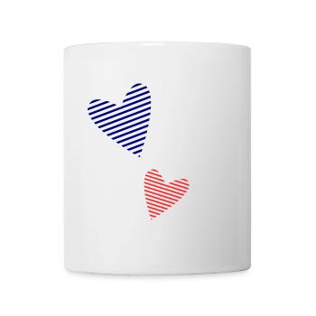 HERZ. WEIHNACHTEN. PAAR. VALENTINSTAG. GERADE VERHEIRATET. - Tasse - Weiß - Vorne
