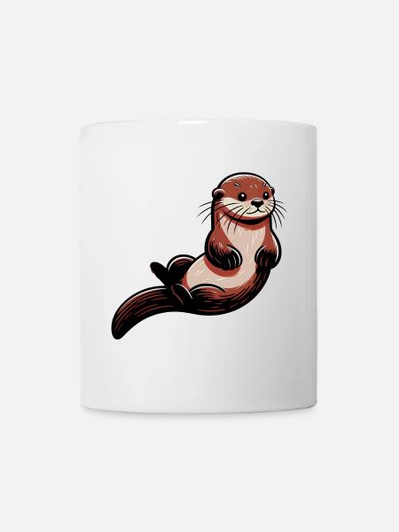 Loutre - Mug blanc - blanc