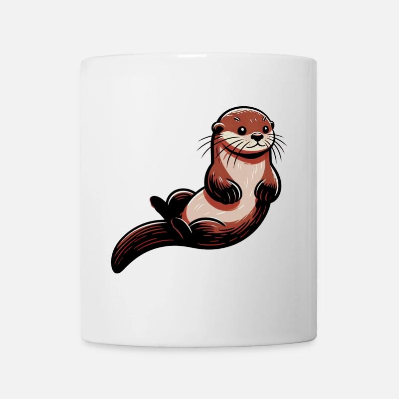 Loutre - Mug blanc - blanc