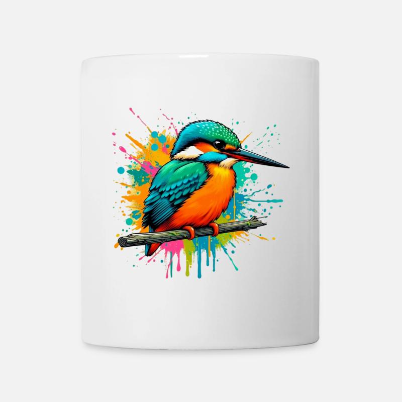 Eisvogel - Tasse - Weiß