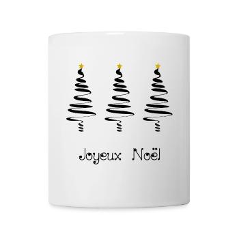 TANNE. WEIHNACHTEN. FROHE WEIHNACHTEN. ALLES GUTE ZUM NEUEN JAHR - Tasse - Weiß - Vorne
