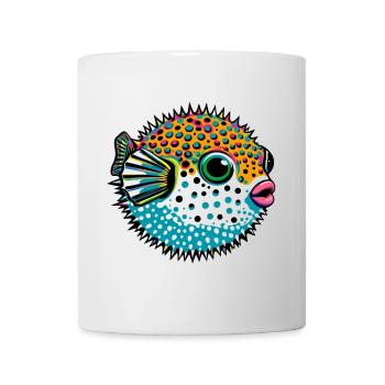 Kugelfisch - Tasse - Weiß - Vorne