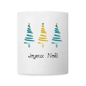 WEIHNACHTEN. FROHE WEIHNACHTEN. FROHE WEIHNACHTEN. WEIHNACHTSMANN - Tasse - Weiß - Vorne