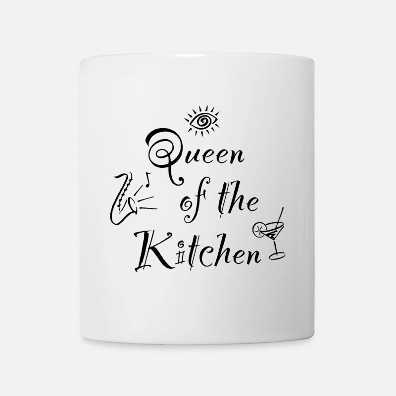 Tablier de cuisine femme - Mug blanc - blanc