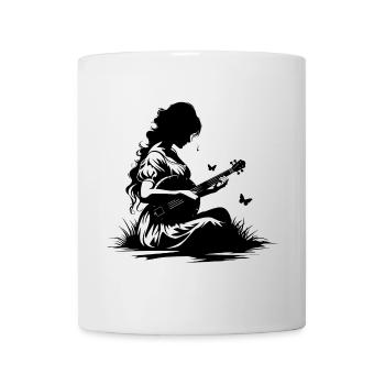 Banjo Girl Drawing - Mug - white - Front