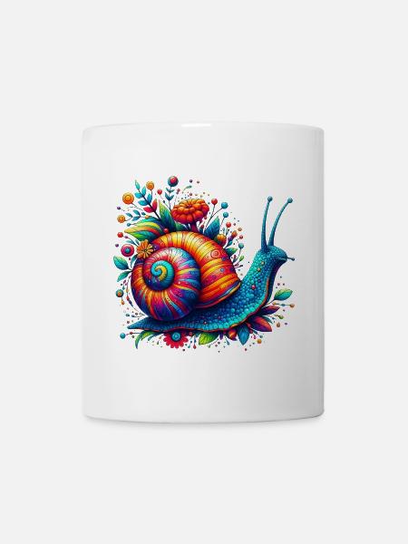 Schnecke - Tasse - Weiß