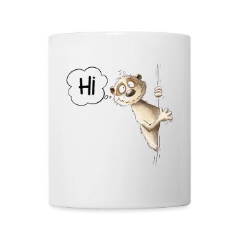 Salut Meerkat I Animaux sauvages - Mug blanc - blanc - Devant