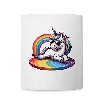 Unicorn Surfer Rainbow Surfing Cool - Mug - white - Front