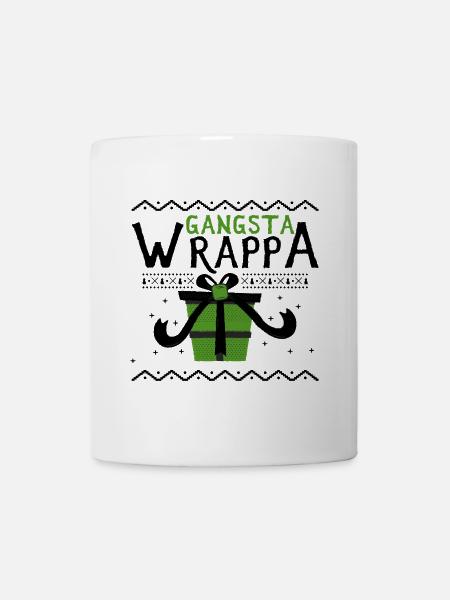 gangsta wrappa christmas funny gift xmas - Mug - white