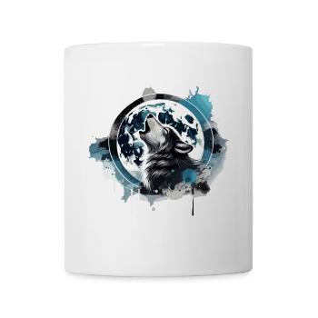 loup hurlant - Mug blanc - blanc - Devant