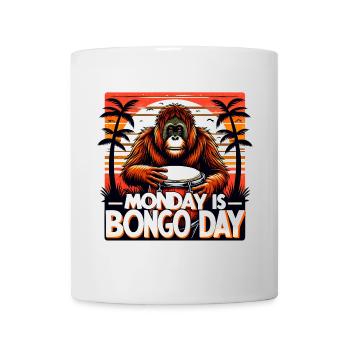 Bongo Trommler - Tasse - Weiß - Vorne