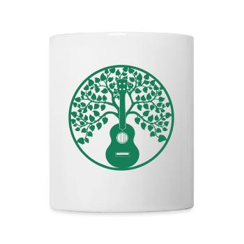 ukulele tree mandala grün - Tasse - Weiß - Vorne