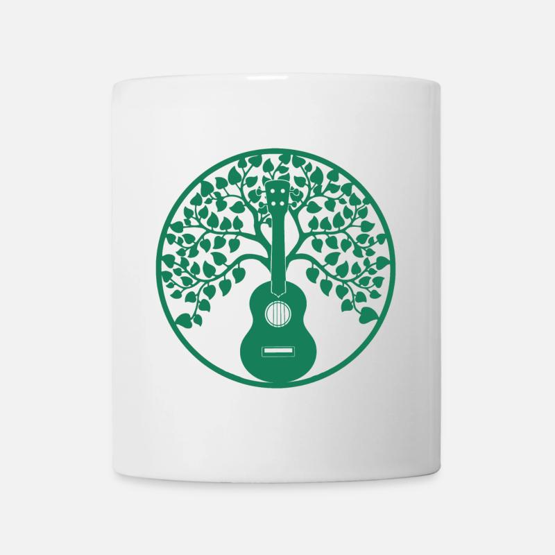 Ukulele Tree Mandala Green - Mug - white