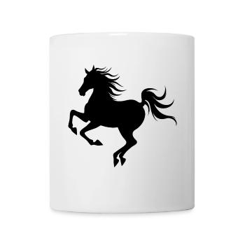 Anmutige Pferdesilhouette in Bewegung - Tasse - Weiß - Vorne
