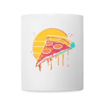 Pizza slice illustration - Mug - white - Front
