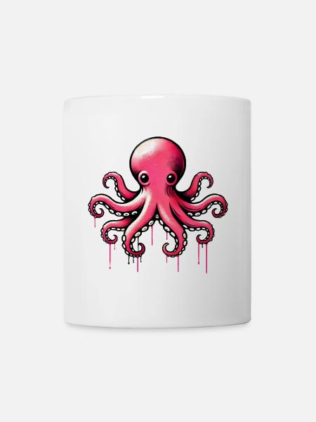 Krake - Tasse - Weiß