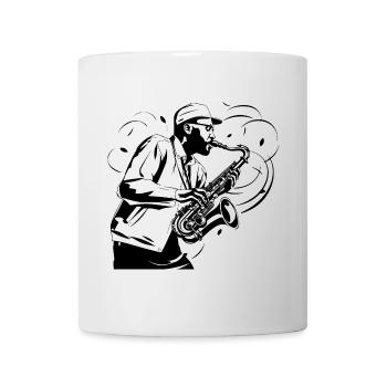 Dessin de saxophoniste - Mug blanc - blanc - Devant