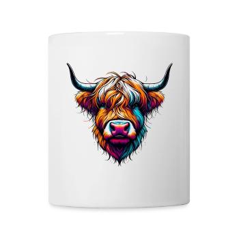 Schottische Hochlandkuh - Tasse - Weiß - Vorne