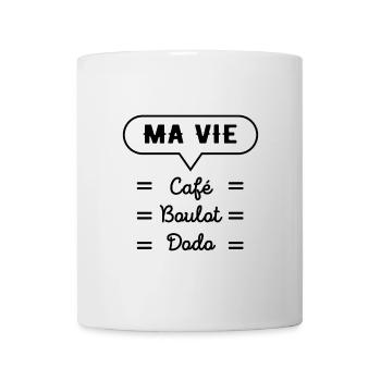 MA VIE CAFÉ BOULOT DODO - Mug blanc - blanc - Devant