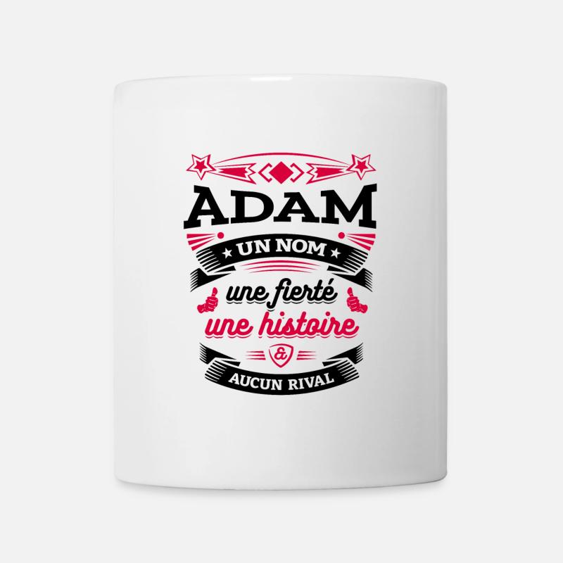 ADAM UN NOM UNE FIERTÉ AUCUN RIVAL - Mug blanc - blanc