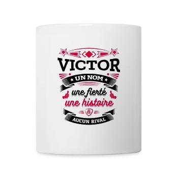 VICTOR UN NOM UNE FIERTÉ AUCUN RIVAL - Mug blanc - blanc - Devant