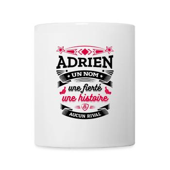 ADRIEN UN NOM UNE FIERTÉ AUCUN RIVAL - Mug blanc - blanc - Devant