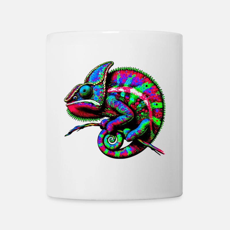 Caméléon - Mug blanc - blanc