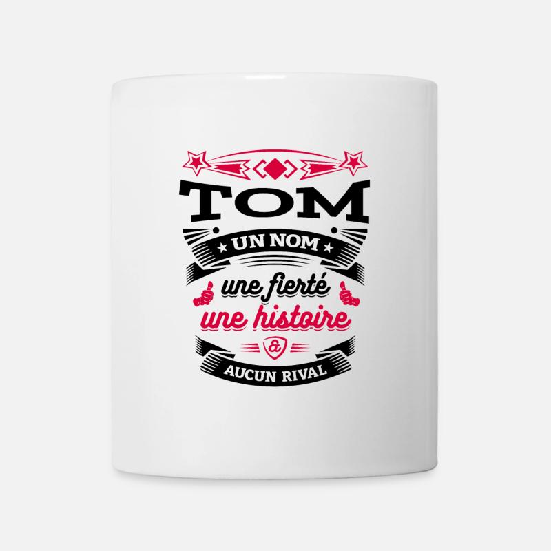 TOM UN NOM UNE FIERTÉ AUCUN RIVAL - Mug blanc - blanc