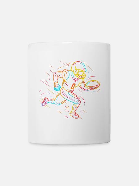Footballer Line Art - Tasse - Weiß