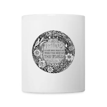 A REAL FRIEND IS ONE WHO WALKS IN - Mug - white - Front