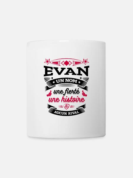 EVAN UN NOM UNE FIERTÉ AUCUN RIVAL - Mug blanc - blanc