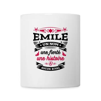 EMILE UN NOM UNE FIERTÉ AUCUN RIVAL - Mug blanc - blanc - Devant