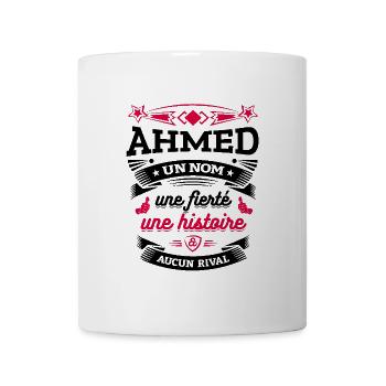 AHMED UN NOM UNE FIERTÉ AUCUN RIVAL - Mug blanc - blanc - Devant