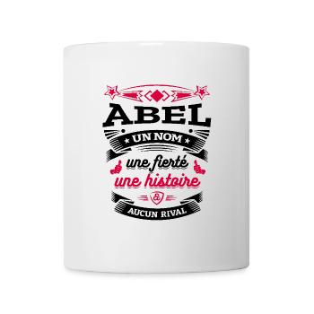 ABEL UN NOM UNE FIERTÉ AUCUN RIVAL - Mug blanc - blanc - Devant