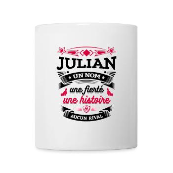 JULIAN UN NOM UNE FIERTÉ AUCUN RIVAL - Mug blanc - blanc - Devant