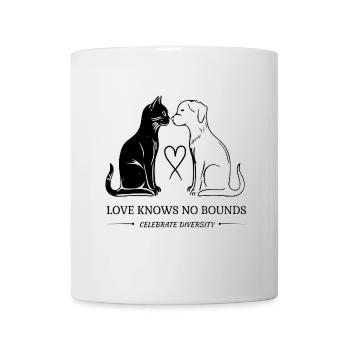 Cat & Dog: Love Knows No Boundaries - Mug - white - Front
