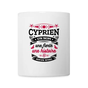 CYPRIEN UN NOM UNE FIERTÉ AUCUN RIVAL - Mug blanc - blanc - Devant