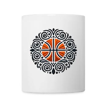Orange Basketball Ornament Pattern - Mug - white - Front