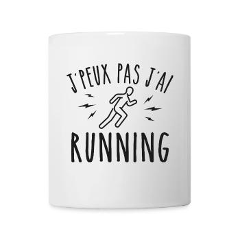 running je peux pas j'ai running coureur - Mug blanc - blanc - Devant