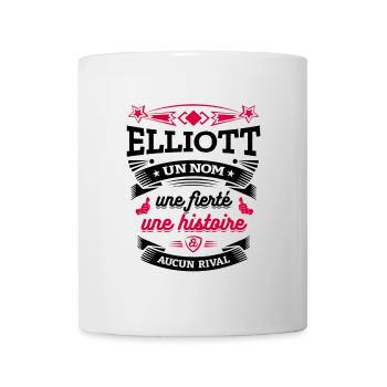 ELLIOTT UN NOM UNE FIERTÉ AUCUN RIVAL - Mug blanc - blanc - Devant