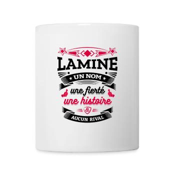 LAMINE UN NOM UNE FIERTÉ AUCUN RIVAL - Mug blanc - blanc - Devant