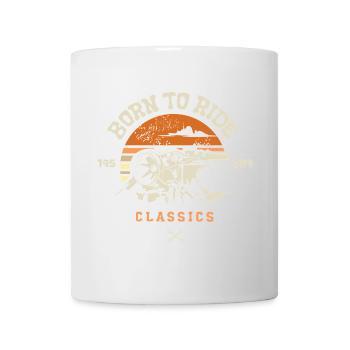 Born to Ride – Vintage Motorcycle Retro Biker Logo - Mug - white - Front