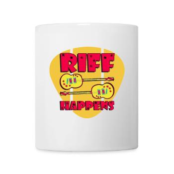 Riff Happens - Funny Comic-Style Guitars - Mug - white - Front