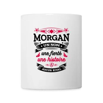 MORGAN UN NOM UNE FIERTÉ AUCUN RIVAL - Mug blanc - blanc - Devant