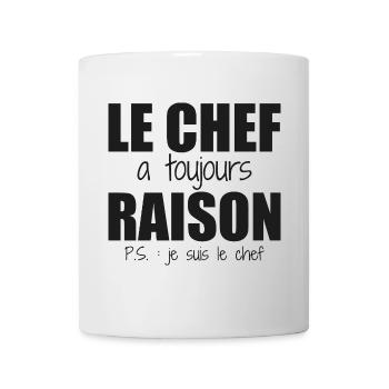 Der Koch hat immer Recht, ich bin der Humorkoch - Tasse - Weiß - Vorne