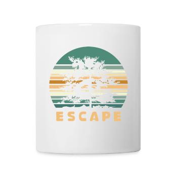 Escape Forest Design – Retro Nature Adventure Logo - Mug - white - Front
