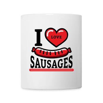 I love Sausages - Tasse - Weiß - Vorne