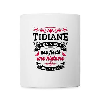 TIDIANE UN NOM UNE FIERTÉ AUCUN RIVAL - Mug blanc - blanc - Devant