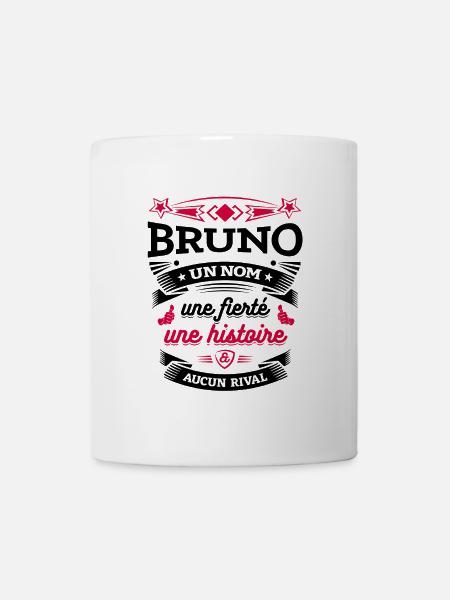 BRUNO UN NOM UNE FIERTÉ AUCUN RIVAL - Mug blanc - blanc