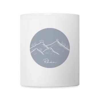 Rhön Berglandschaft Linienstil - Tasse - Weiß - Vorne